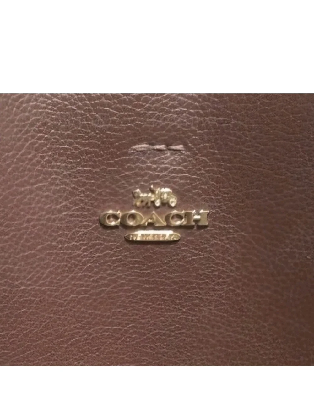 Coach Chestnut Pebbled Leather Crossbody Bag with Gold Hardware